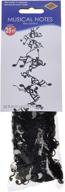 🎶 25 ft beistle black musical notes garland -1 piece logo