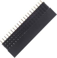 🔌 helloyee 2x20 pin gpio stacking header compatibility for raspberry pi 4, a+, b+, 2, 3 (pack of 5) logo