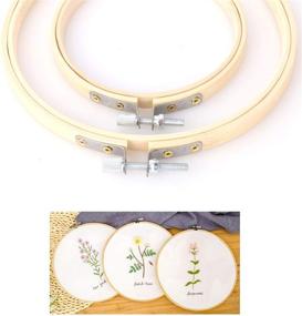 img 2 attached to 🧵 Beginners Embroidery Hoop Kit - Small 4 6 8 inch Hand Cross Stitch Hoops, Supplies, and Accessories