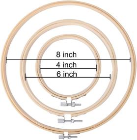 img 3 attached to 🧵 Beginners Embroidery Hoop Kit - Small 4 6 8 inch Hand Cross Stitch Hoops, Supplies, and Accessories