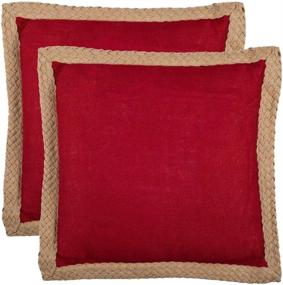 img 2 attached to 🔴 Safavieh Pillows Collection Red Sweet Sorona Decorative Pillow Set, 18-Inch, Pack of 2