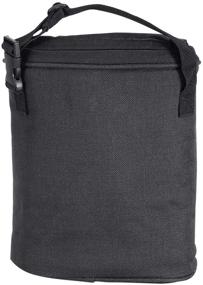 img 3 attached to Compact Lightweight Insulated Lunch Bag for Women & Men - Office Black Cooler Lunch Box