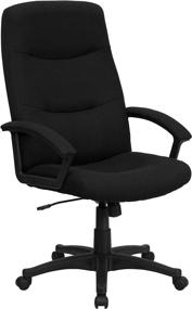 img 3 attached to 🪑 Optimized Search: Flash Furniture High Back Black Fabric Executive Swivel Office Chair - Two Line Horizontal Stitched Back and Arms