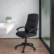 🪑 optimized search: flash furniture high back black fabric executive swivel office chair - two line horizontal stitched back and arms логотип