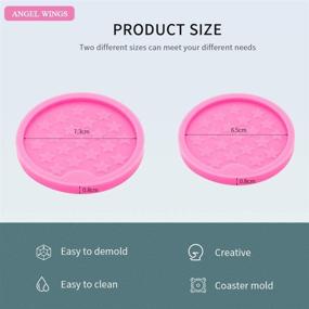 img 3 attached to 🚗 2PCS Car Coaster Molds: Round Silicone Mold for DIY Epoxy, Resin, Polymer Clay & Decoration Craft