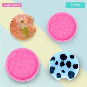 img 2 attached to 🚗 2PCS Car Coaster Molds: Round Silicone Mold for DIY Epoxy, Resin, Polymer Clay & Decoration Craft