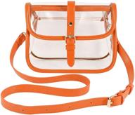 👜 clear saddle stadium approved women's handbags & wallets: stylish and secure! logo