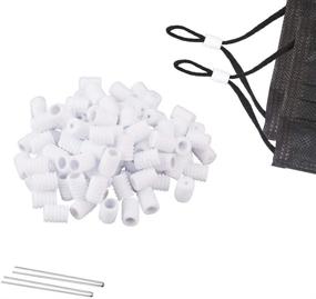 img 4 attached to 🎭 WITALENT 200PCS Cord Locks Toggles for Drawstring - Adjustable Buckle for DIY Masks - Elastic Cord Adjuster - Mask Adjuster - Non Slip Stopper for Adults and Kids - Adjustment Accessories (White)