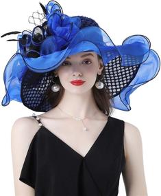 img 4 attached to ELLYDOOR Kentucky Organza Wedding Fascinator Women's Accessories