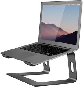 img 4 attached to 📱 Orionstar Portable Aluminum Laptop Stand – Compatible with Apple MacBook Air/Pro and 10-15.6 Inch Notebooks – Detachable Ergonomic Elevator Holder – Sleek Black Design