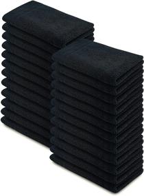 img 4 attached to 🔥 Softile Collection Salon Towel Pack of 24 (16 x 26 inches) – Premium 100% Ring Spun Cotton, Extremely Soft & Absorbent Towels for Salon, Spa, Hotel, Gym, and Home Care (Black)