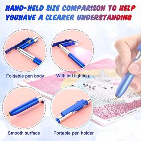 img 3 attached to LED Diamond Painting Drill Pen with Light, Foldable Diamond Painting Pen, Plus 6 Glue Clay and 2 Sticky Non-Slip Mats – Complete Diamond Painting Accessories Kit