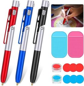 img 4 attached to LED Diamond Painting Drill Pen with Light, Foldable Diamond Painting Pen, Plus 6 Glue Clay and 2 Sticky Non-Slip Mats – Complete Diamond Painting Accessories Kit