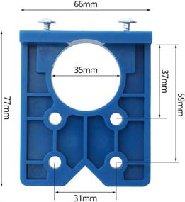 img 2 attached to 🔩 Optimized 35mm Concealed Hinge Boring Jig for Wood Furniture, Door Cabinets - Efficient Hinge Installation Tool and Drilling Guide Kit for Carpentry Projects, Made of Durable ABS Plastic