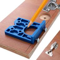 🔩 optimized 35mm concealed hinge boring jig for wood furniture, door cabinets - efficient hinge installation tool and drilling guide kit for carpentry projects, made of durable abs plastic logo