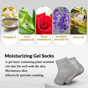 img 1 attached to Moisturizing Gel Socks 2Pairs Prevents