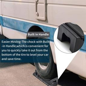 img 3 attached to 🚐 Homeon Wheels Camper Leveler: Ultimate RV Leveling Block with Curved Ramp, Chock, Mat and Level - Efficiently Level up Your Travel Trailer - Up to 17,500LBS (1 Pack) Black