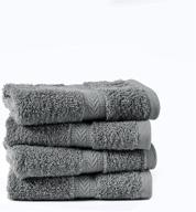 🛁 chateau home bathroom wash cloths set of 4 - grey towels, 100% cotton face towels, extra absorbent and soft, quick dry, 600 gsm - enhance your bathroom experience with grey towels logo