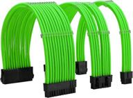 formulamod sleeve extension power supply cable kit 18awg atx 24p eps 8-p pci-e8-p with combs for psu to motherboard/gpu (green) логотип