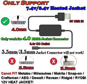 img 2 attached to 🔌 Smarkey Heated Jacket Adapter Charger Cable - USB to 8.4v Transfer for Heated Jackets, Hoodies & Vests (12W)