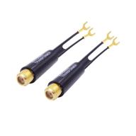 🔌 fancasee (2 pack gold plated) 75 ohm to 300 ohm uhf/vhf/fm matching transformer converter adapter - f type female coax coaxial connector plug jack for cable wire antenna tv logo