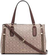 chic calvin klein elaine novelty satchel: 👜 women's designer handbags & wallets in versatile satchel style logo