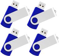 kalsan 32gb usb flash drives - high-speed usb 3.0 memory sticks (4 pack, blue) logo