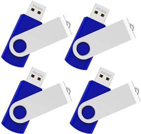 img 4 attached to KALSAN 32GB USB Flash Drives - High-Speed USB 3.0 Memory Sticks (4 Pack, Blue)