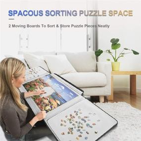 img 3 attached to 🧩 Organize Your Puzzles Anywhere with Lovinouse Portable Non Slip Puzzles Storage