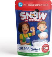 ❄️ xl bag of instant artificial snow - makes 10 gallons of fake snow, ideal for cloud slime & quick snow formation logo