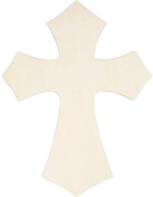 img 1 attached to 🛠️ Large Unfinished Wood Wall Cross - Set of 3 - DIY Craft, Religious Home Decor - 11.8 x 15.5-Inch Hanging Cross