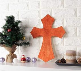 img 3 attached to 🛠️ Large Unfinished Wood Wall Cross - Set of 3 - DIY Craft, Religious Home Decor - 11.8 x 15.5-Inch Hanging Cross