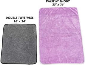 img 2 attached to 🧼 Компания The Rag Company - Комбо микрофибры для сушки Twist N' Shout Lavender 25in x 36in + Double Twistress Grey 20in x 24in - Профессиональная корейская смесь 70/30, ворс, не оставляющая ворсин, без разводов (2 шт.)