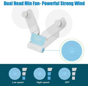 img 3 attached to 🌬️ Portable Mini Handheld Pocket Fan: Convenient and Quiet Cooling, USB Rechargeable for Travel, Office, Outdoor - White