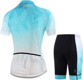 img 3 attached to 🚴 BALEAF Women's Cycling Jersey Set with Breathable Short Sleeve Shirt, 3D Padded Bike Shorts, and Convenient Pockets