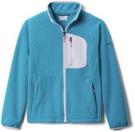 columbia kids' fast trek iii fleece full zip: cozy, warm, and quick-drying! logo