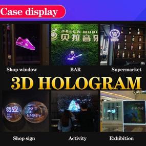 img 3 attached to 🌟 Enhance Your Advertising Display with the 3D Hologram Fan Projector - Tabletop Holographic LED Light