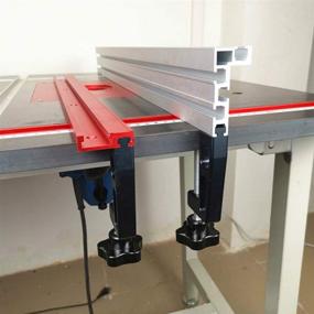 img 1 attached to 🔧 400MM 45 Type T-Track Aluminum Woodworking T-Slot Miter Track Jig with Miter Track Stop - Ideal DIY Tools for Router Tables and Bandsaws