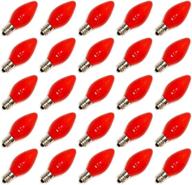 🎄 vickerman 10074 - c7 candelabra screw base ceramic red (25 pack) christmas light bulbs for festive lighting (v471753) logo