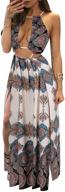 👗 biubiu women's chiffon halter summer cover up dress logo