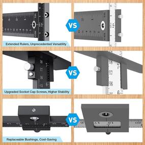 img 1 attached to 🛠️ Neitra Cabinet Hardware Jig - Adjustable Drilling Guide for Precise Installation of Door and Drawer Handles & Knobs, Punch Locator, Wood Drilling Doweling Templates Tool