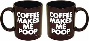 img 1 attached to 🤣 Hilarious Funny Guy Mugs Coffee Makes Me Poop Ceramic Coffee Mug - Brown, 11-Ounce to Bring Laughter & Caffeine Boost!