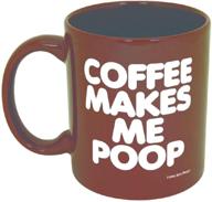 🤣 hilarious funny guy mugs coffee makes me poop ceramic coffee mug - brown, 11-ounce to bring laughter & caffeine boost! logo