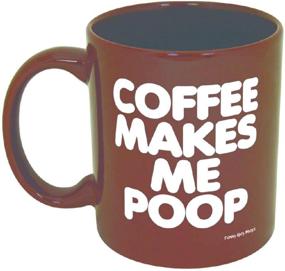 img 2 attached to 🤣 Hilarious Funny Guy Mugs Coffee Makes Me Poop Ceramic Coffee Mug - Brown, 11-Ounce to Bring Laughter & Caffeine Boost!