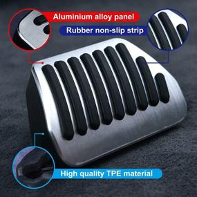 img 2 attached to 🚗 KVR Foot Pedal Pads for BMW Models: No Drilling Aluminum Gas Brake Covers - X-Series Accessories (Model #A, 2Pcs)
