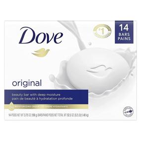 img 4 attached to 🕊️ Dove Beauty Bar: Нежный очищающий средство для увлажнения и ухода за мягкой кожей – оригинальная формула с 1/4 увлажняющего крема, 3.75 унции, набор из 14 пластинок