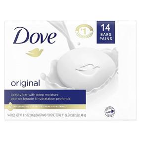 img 3 attached to 🕊️ Dove Beauty Bar: Нежный очищающий средство для увлажнения и ухода за мягкой кожей – оригинальная формула с 1/4 увлажняющего крема, 3.75 унции, набор из 14 пластинок