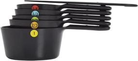 img 1 attached to 🥄 OXO Good Grips: 6-Piece Plastic Measuring Cups for Accurate & Easy Cooking Measurements