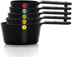 img 4 attached to 🥄 OXO Good Grips: 6-Piece Plastic Measuring Cups for Accurate & Easy Cooking Measurements