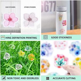 img 1 attached to 🌸 Molshine Flower Series Stickers - 360pcs Special Shaped Decals for Scrapbooking, DIY Projects, Personalized Decoration, and More!